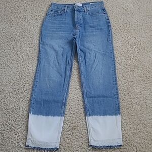 Rails The Atwater Slouchy Straight Buttonfly 100% Cotton Two Toned Jeans